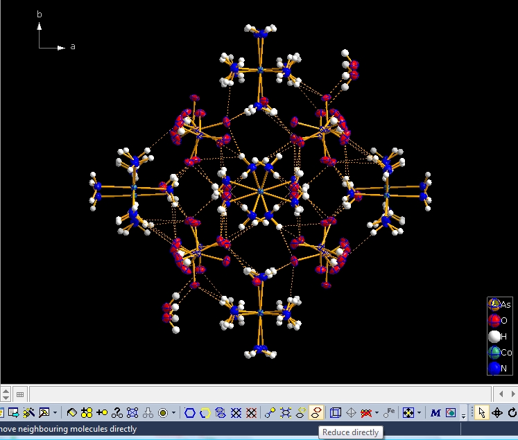 The molecule cluster around 'Molecule 4' reduced after four times 'Reduce'