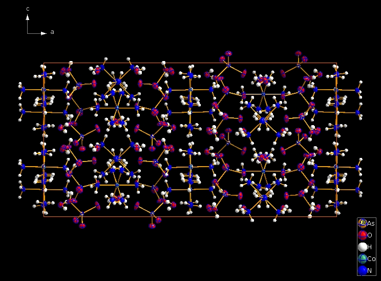 Screenshot of COD:1500005 showing packing diagram with total molecule count of 80