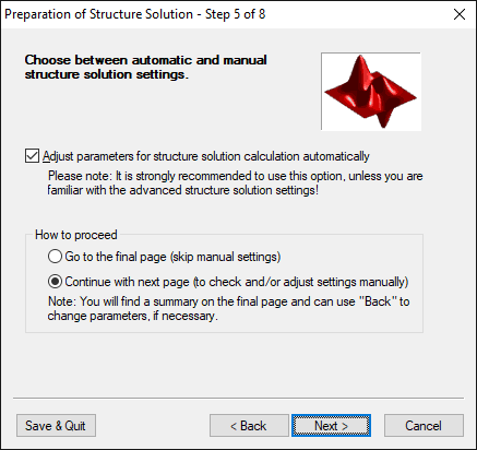 Step 5 of 8: Define the diffraction data