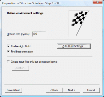Step 7 of 7: Define environment settings